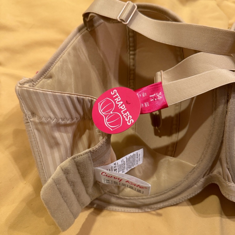 (NWT) Curvy Kate LUXE Multiway Strapless Bra 34H (34K) / Biscotti /large bust - Picture 15 of 16